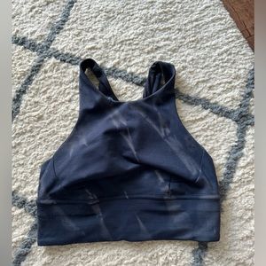 Lululemon Wunder Train Longline Bra. Color: Sun Bleached Wash True Navy. Size:4